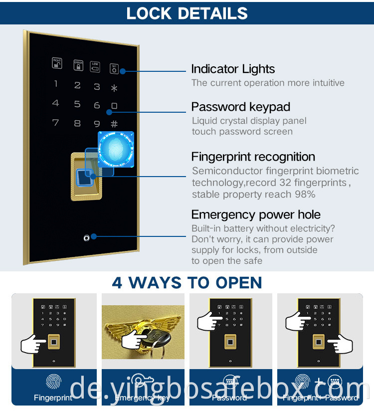 fingerprint lock safes